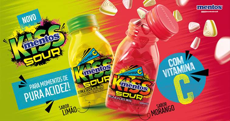 Imagem: Mentos Kiss Sour agita categoria de balas com novos sabores