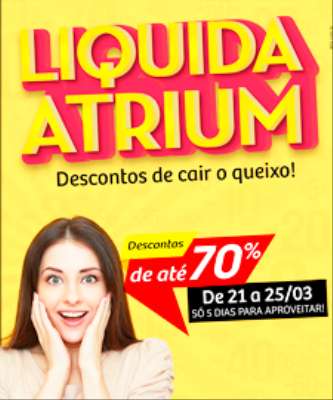 Imagem: Atrium Shopping (SP) Faz Campanha com 70% Off