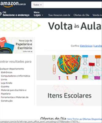 Imagem: Amazon Ganha Seção de Papelaria no Brasil