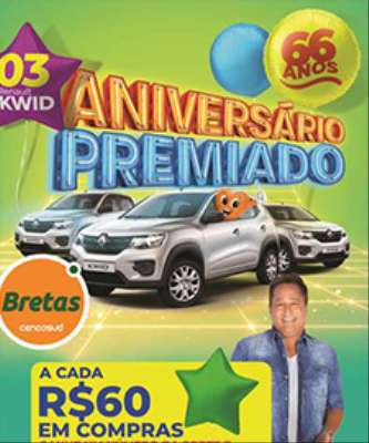 Imagem: Bretas Comemora Aniversário Sorteando Prêmios