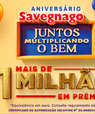 Imagem: Savegnago Distribui R$ 1 Milhão em Prêmios