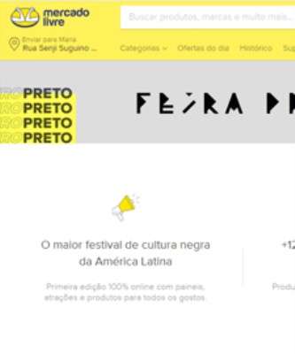 Imagem: Feira Preta Ganha Loja no Mercado Livre
