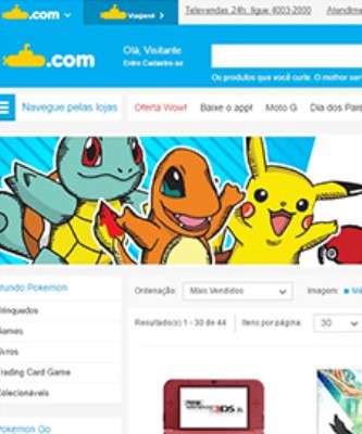 Imagem: Submarino Lança Hotsite de Desenhos Japonêses