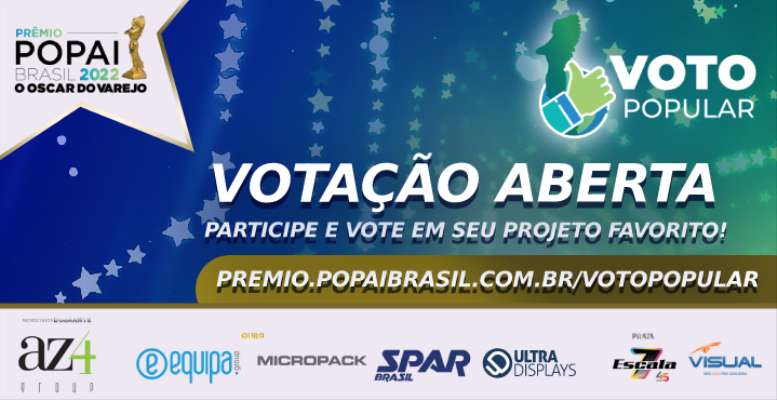 Imagem: Aberta votação popular Prêmio Popai Brasil 2022. Participe!