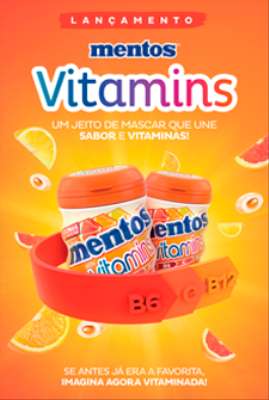 Imagem: Mentos Apresenta Goma de Mascar com Vitaminas
