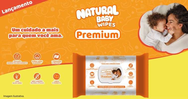 Imagem: Natural Baby investe em nova toalha umedecida premium