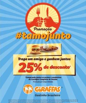 Imagem: Giraffas Anuncia Campanha de Descontos