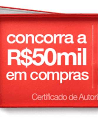 Imagem: Americanas.com Sorteia R$ 50 Mil em Promoção