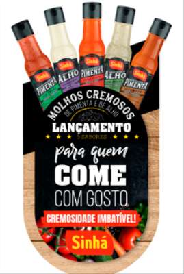 Imagem: Sinhá Estreia na Categoria Molhos com 5 Sabores Diferentes