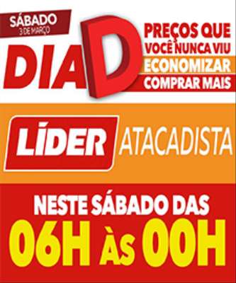 Imagem: Líder Atacadista Promove o Dia D com Ofertas