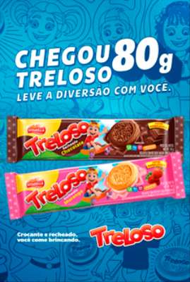 Imagem: Treloso Lança Biscoitos Recheados em Embalagem de 80g