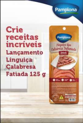 Imagem: Pamplona Apresenta Linguiça Calabresa Fatiada em Embalagem de 125G