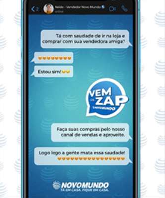 Imagem: Novo Mundo Foca em Vender Por Whatsapp