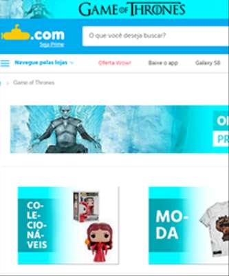 Imagem: Submarino Reúne Produtos de Game of Thrones