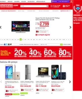 Imagem: Americanas.com é Eleita Melhor Loja Digital
