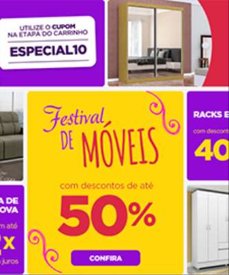 Imagem: Móveis Até 40% Off na Casas Bahia e Pontofrio