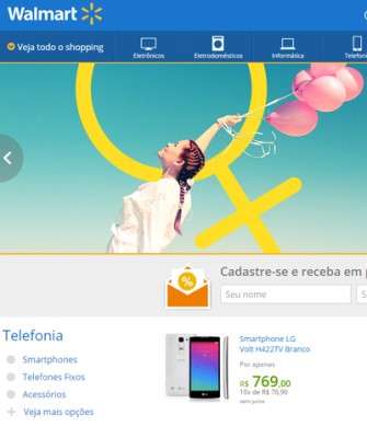 Imagem: Walmart.com Oferece Promoções Para Público Feminino