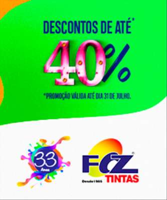 Imagem: Foz Tintas Pinta com Campanha de 33 Anos