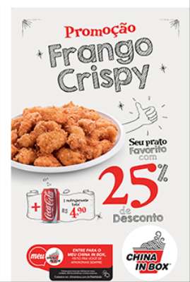 Imagem: China in Box dá 25% de desconto no Crispy