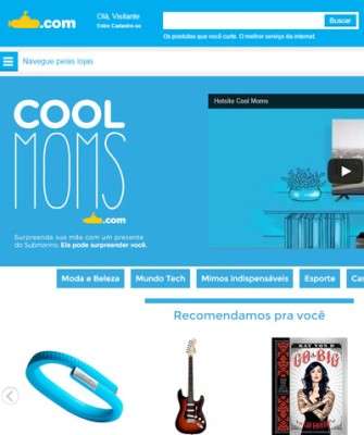 Imagem: Submarino Lança Hotsite para Dia das Mães
