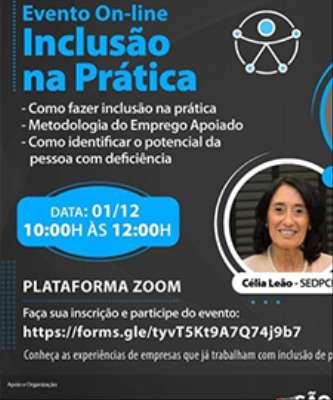 Imagem: Inclusão de Pessoas com Deficiência é Tema de Live