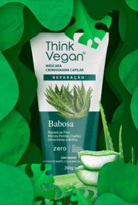 Imagem: Think Vegan lança linha vegana de máscaras de tratamento capilar