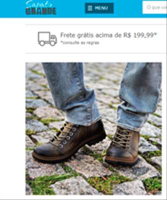 Imagem: Sapato Grande Atende Público Acima do Número 44