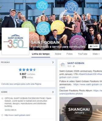 Imagem: Saint-Gobain Brasil Estreia nas Redes Sociais