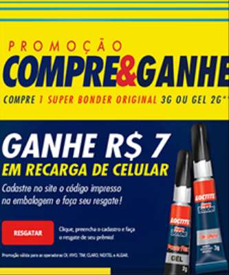 Imagem: Loctite Oferece Recarga de Celular em Promoção