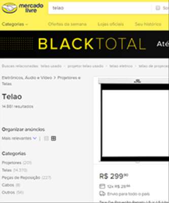 Imagem: Busca Por Telões Cresce 68% no Mercado Livre