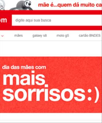Imagem: Americanas.com Cria Hotsite para Dia das Mães
