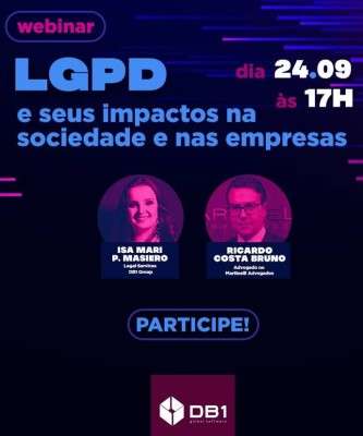 Imagem: Webinar Debate Impactos da LGPD nas Empresas