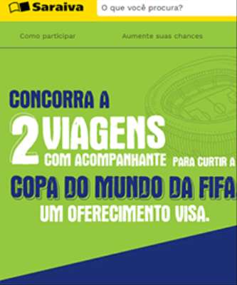 Imagem: Saraiva e Visa Levarão Clientes para a Copa do Mundo