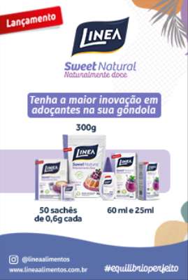Imagem: Sweet Natural da Linea Alimentos combina doçura com naturalidade