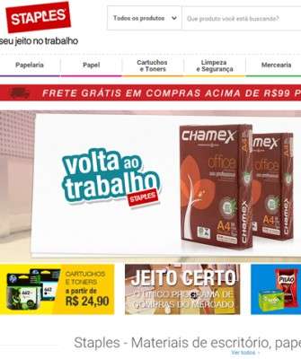 Imagem: Staples Renova Site no Brasil