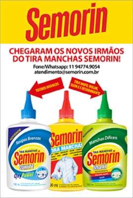 Imagem: Novas versões do Tira Manchas Semorin: verdadeira revolução no mercado