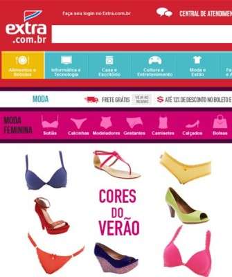 Imagem: Extra Inicia Venda Online do Setor Têxtil