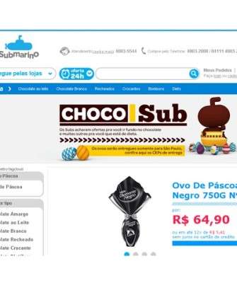 Imagem: Produtos de Páscoa no Submarino