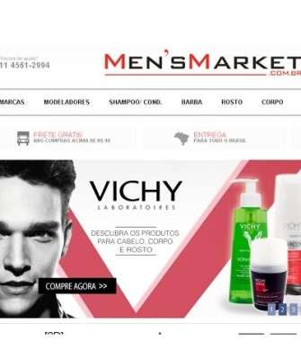 Imagem: e-Commerce Foca em Cosméticos Masculinos
