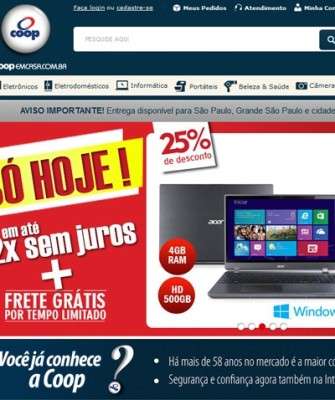 Imagem: E-commerce da Coop Cresce Mais de 200%