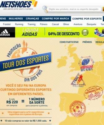 Imagem: Campanha de Dia dos Pais da Netshoes