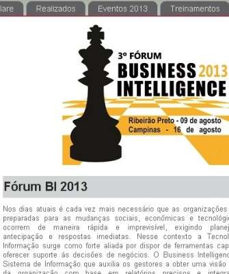 Imagem: 3° Fórum de Business Intelligence Campinas