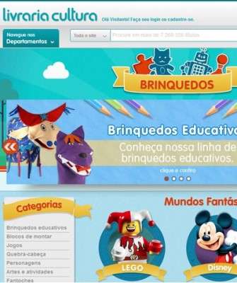 Imagem: E-commerce de Brinquedos da Livraria Cultura