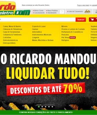 Imagem: Ricardo Eletro Realiza Liquidação Relâmpago