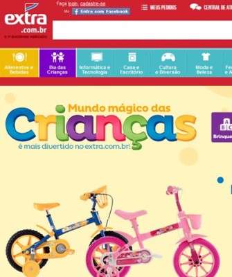 Imagem: Lojas Virtuais: Ri Happy e Extra Fazem Parceria