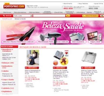 Imagem: PontoFrio.com Amplia Mix de Cosméticos