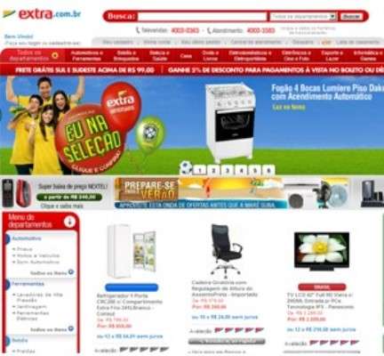 Imagem: Extra.com.br Reformula Site