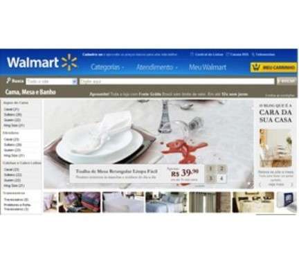 Imagem: Walmart.com.br Apresenta Cama, Mesa e Banho