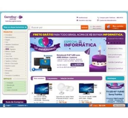 Imagem: Milhões de Consumidores no 1º Ano do Carrefour.com.br